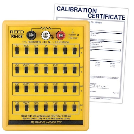 Reed Instruments R5408-NIST Resistance Decade Box,  R5408-NIST